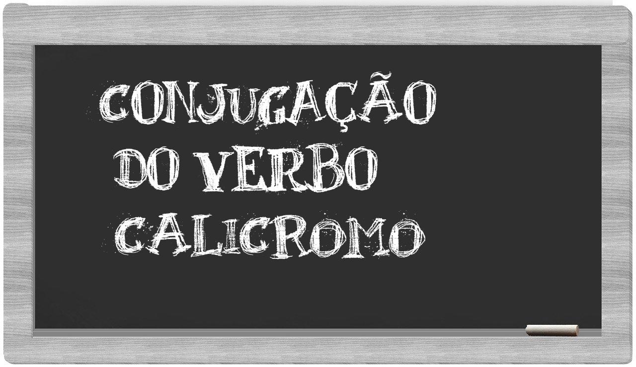 ¿calicromo en sílabas?